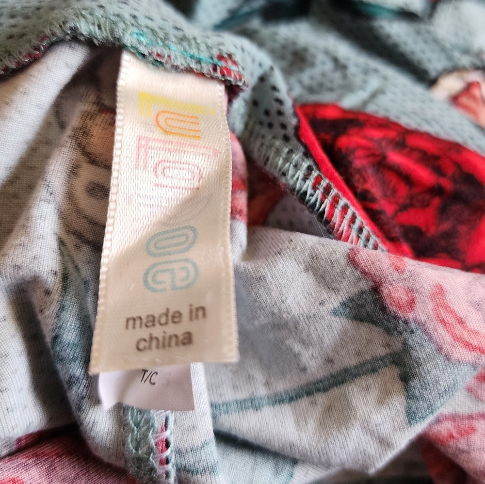 LuLaRoe Rose and Bird Leggings - Picture 3 of 3